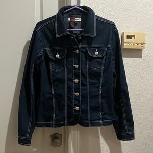 Live a Little Midnight Blue Denim Jacket Size L